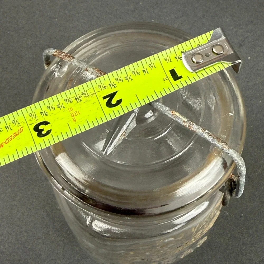 Ball Ideal Vintage Glass Canning Jars Clear Wire Bail - Lot of 3